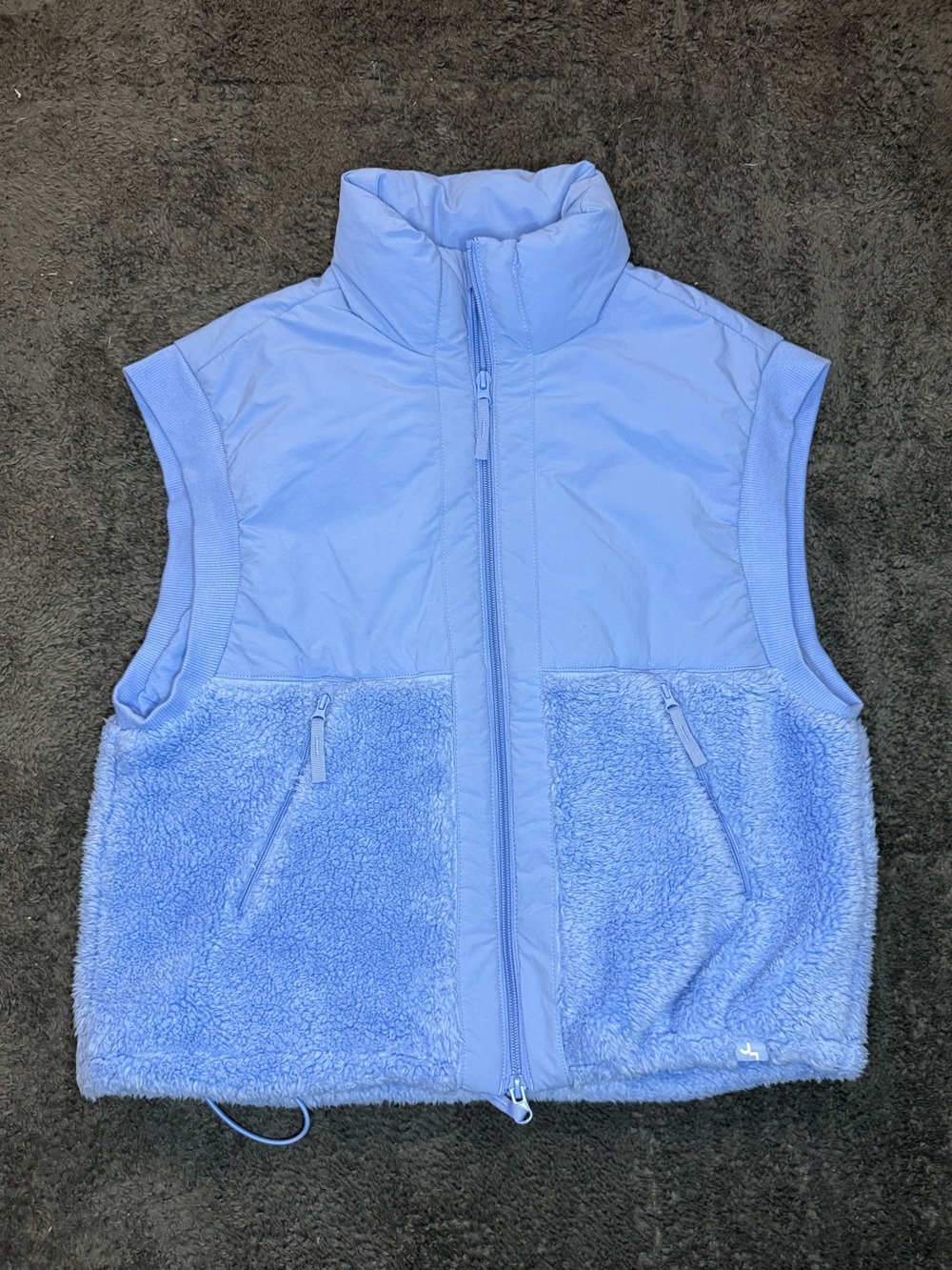 JoyLab Women’s High Pile Boxy Fit Vest - Hydrangea Size Extra Small NWOT